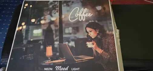 Semn luminos LED - Coffee, Decoratiune pentru Perete