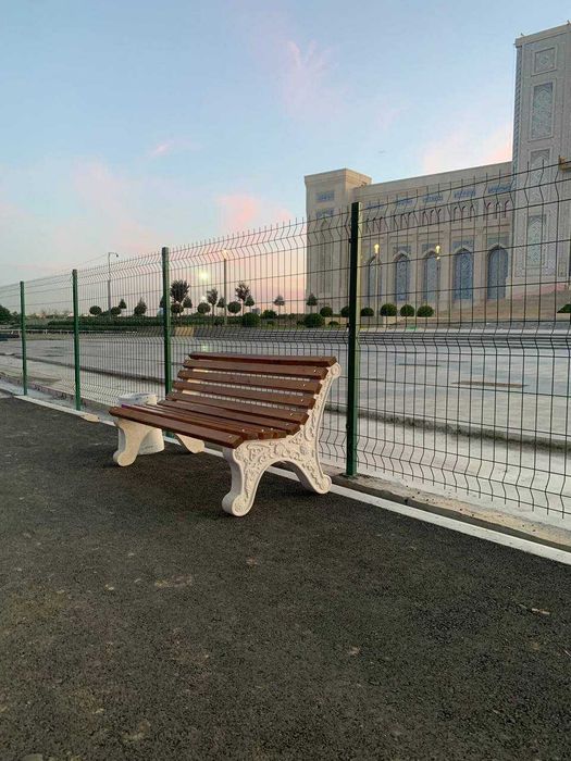 Скамейка Уличная бетонная Мраморная Skameka beton mramor urna gultuvak