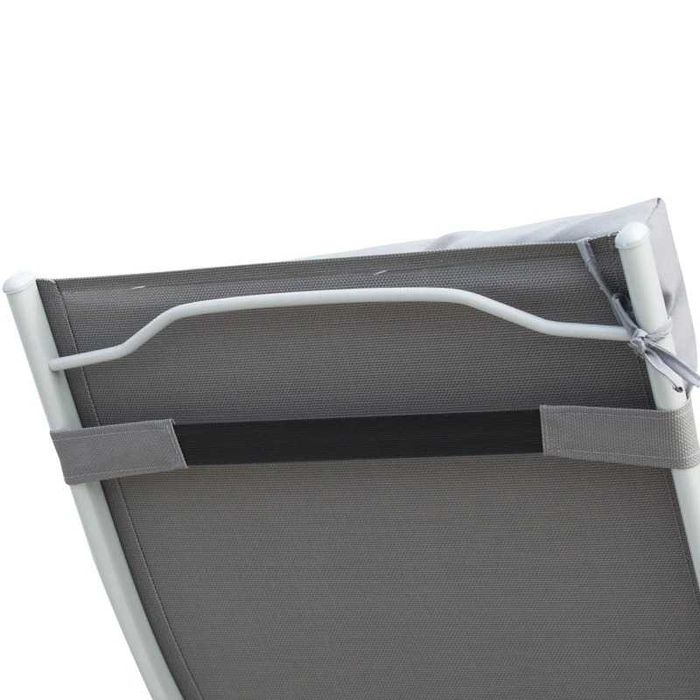 Сгъваем шезлонг, Outsunny, Метал, 137x63.5x100.5 см, Сив