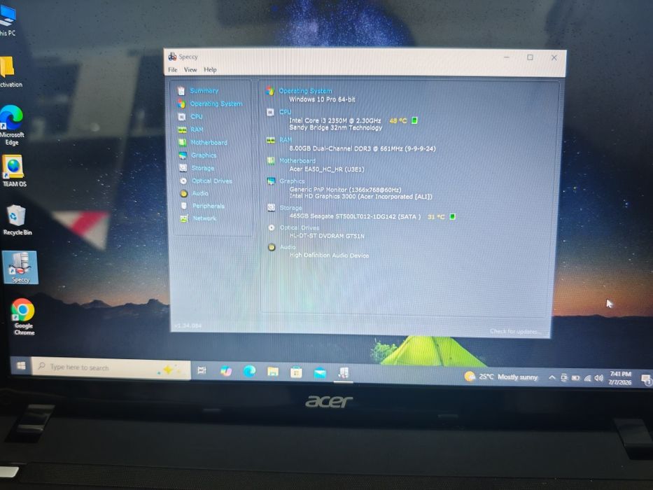 Acer Aspire cu I3 și 8gb ram