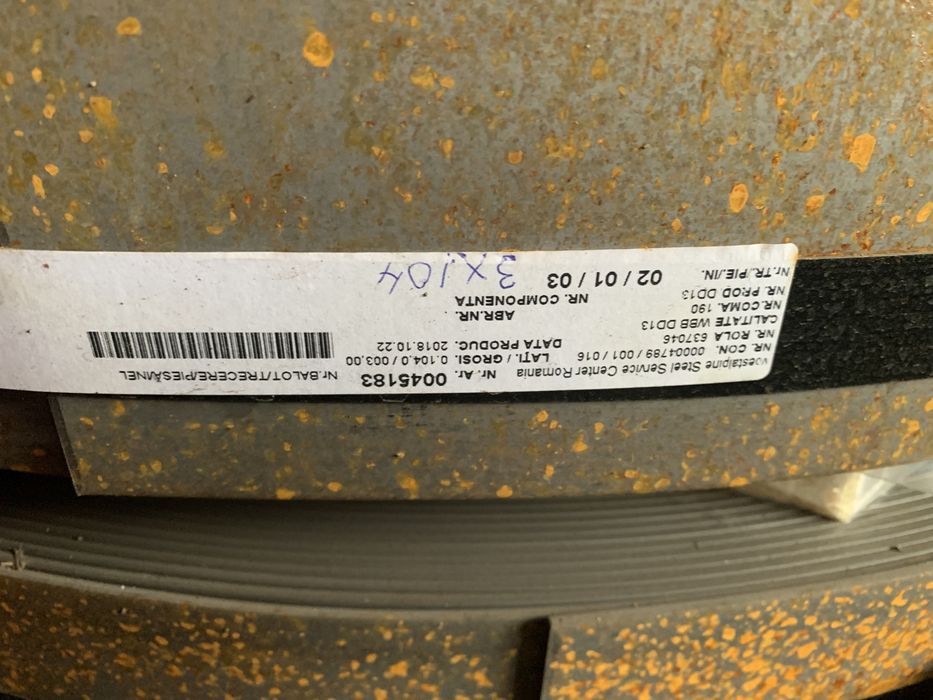 Tabla neagra din fier si inox- rola - colac - rulou pentru stanta NOUA