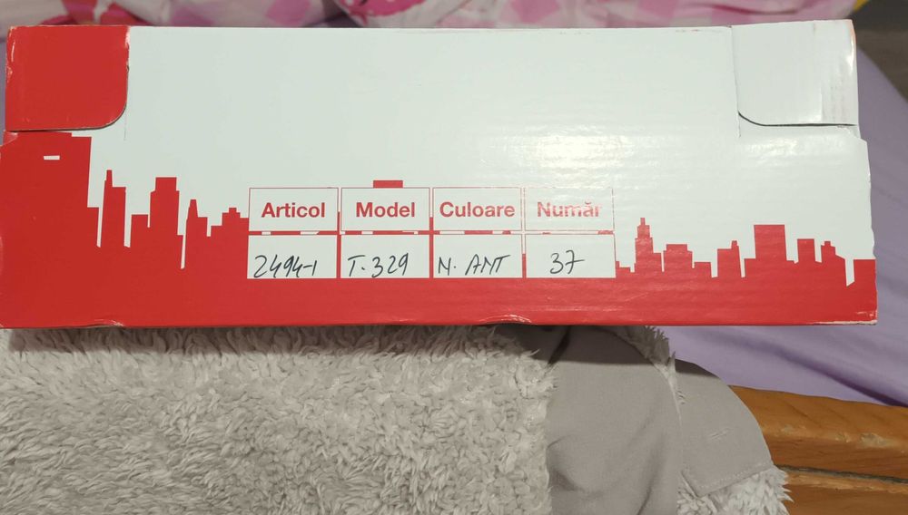 Vand CIZME CU TOC, 37, piele intoarsa, negru antracit