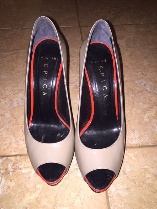 pantofi platforma piele