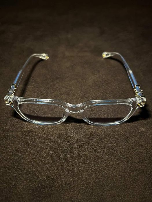 Ochelari Chrome Hearts Clear Gold