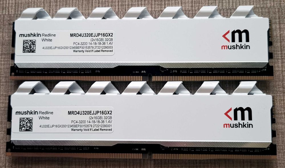 Памет RAM Mushkin Redline White 32Gb (2x 16GB) DDR4 3200 XMP 2.0