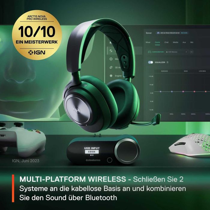 Гейминг слушалки SteelSeries Arctis Nova Pro Wireless, Hi-Fi Driver