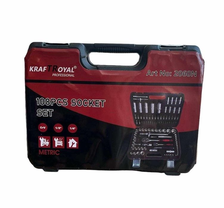 Професионален комплект гедоре 108 Части KRAFTROYAL