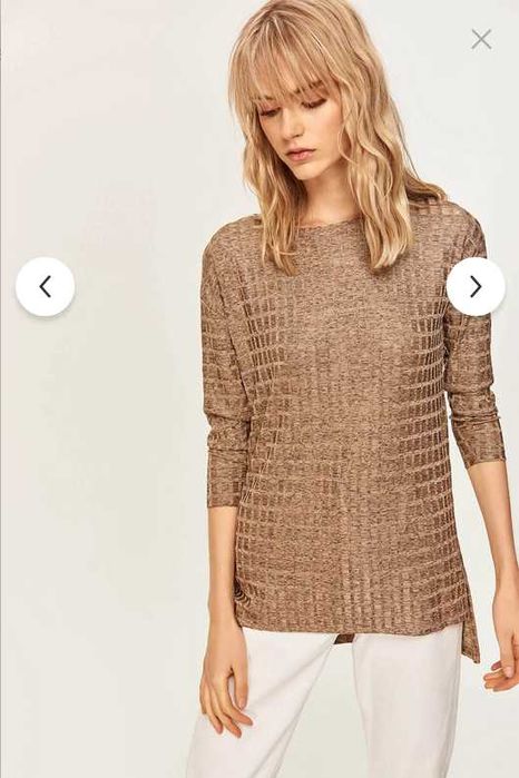 Bluză tricotată strălucitoare zara stil metalic