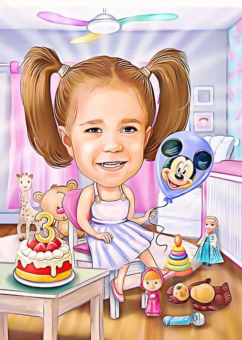 Дигитална Карикатура + рамка  ТОП Цена