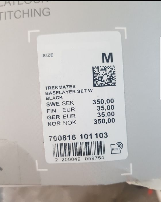 Set termic, lenjerie de corp Trekmates Basic Base Layer Nou nr. M