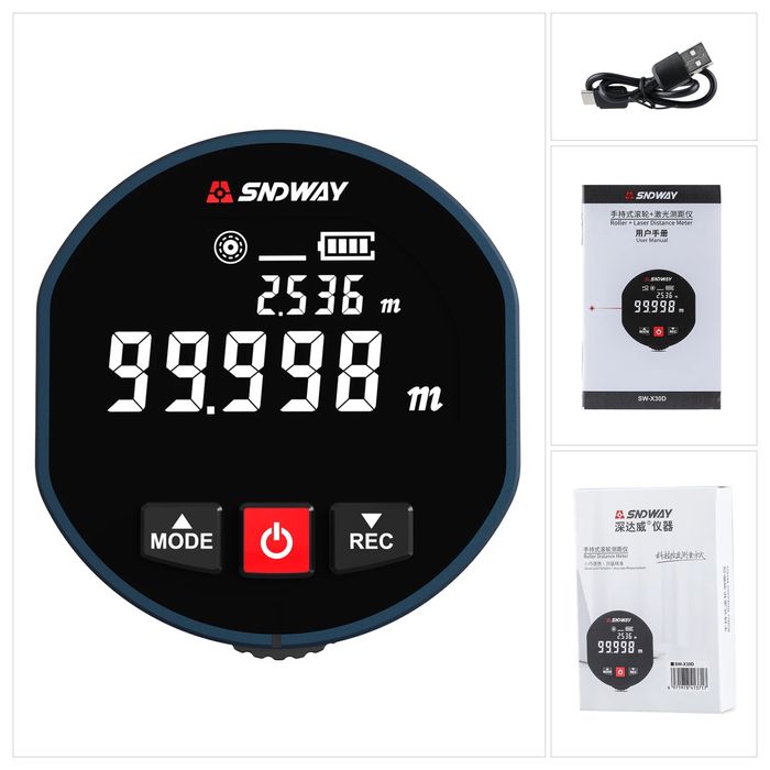 2 in 1 da lazerli gʻildirakli oʻlchagich. Роликовый лазерный дальномер