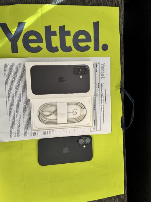 КАТО НОВ 128GB iPhone 16 Гаранция Yettel 3г. 2028 Black