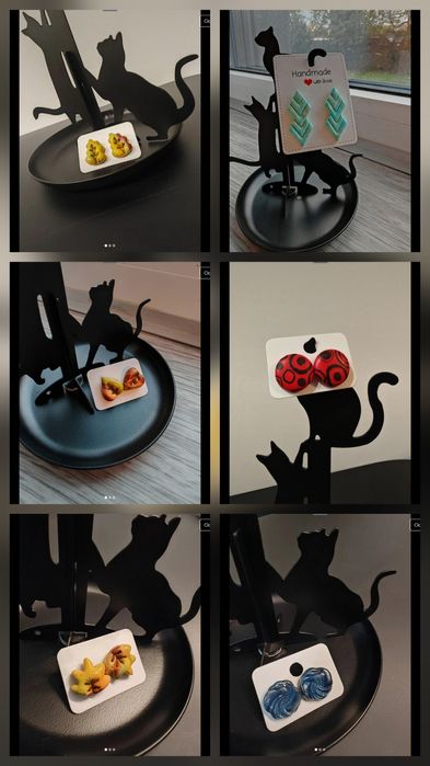 Cercei unicat, handmade, lut polimeric, argint 925