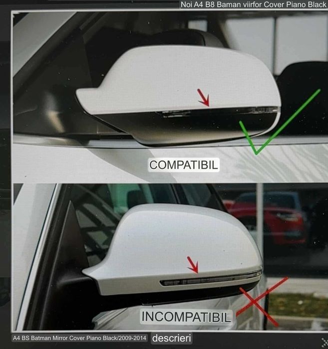 Grila Centrala Audi A4 B8 2007-2012 RS Design Negru Lucios cu PDC