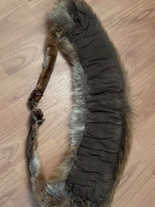 fular de vulpe din piele naturala