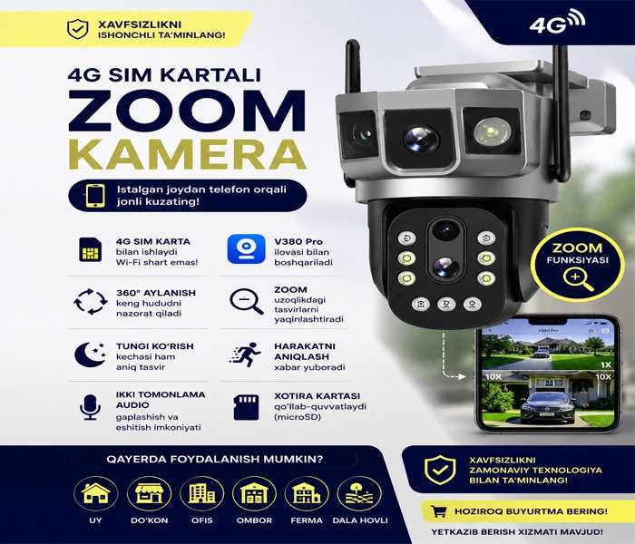 4g sim kartali kamera v380 prol 2 takmaera zoom