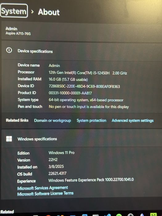 Acer Aspire 7 2022