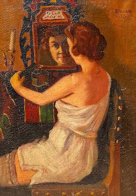 Școala maghiară-INTERESANT! TABL0U f VECHI, 100 ani, ule-pnz, 60cu47Cm