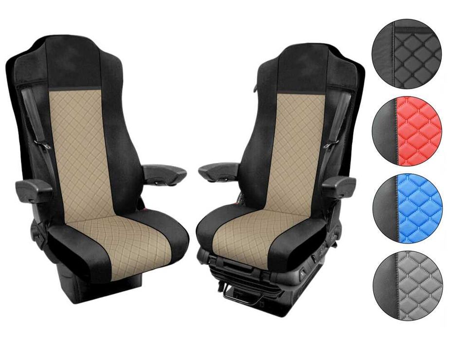 Husă scaun Mercedes Actros MP4 Euro 6 2015-2021 – piele ecologică, căptușită, montaj ușor