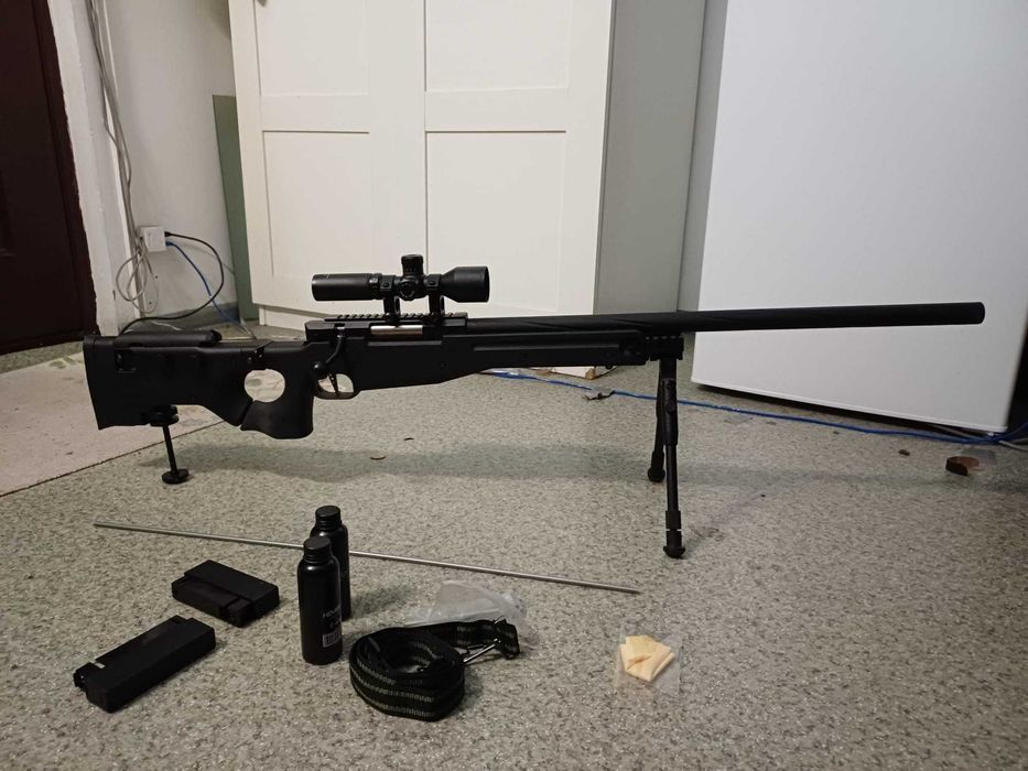 Replica Sniper Airsoft + luneta 3x9x42 + bipod - nou, garantie 2 ani
