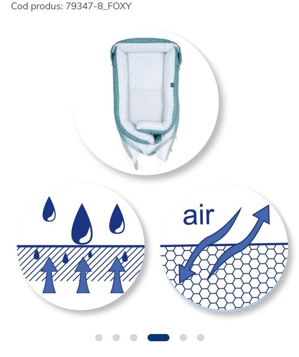 Cosulet cuib bebe babynest Chicco MommyPod, Foxy, 0luni+.