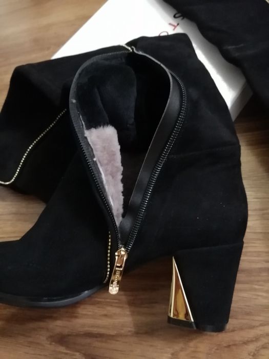 Сапоги замшевые новые