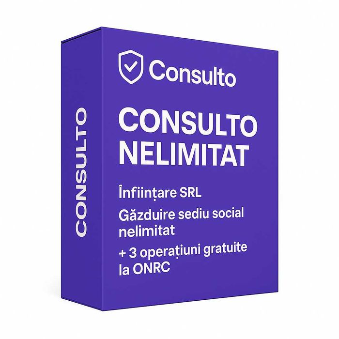 Infiintare firma SRL / PFA, gazduire sediu social nelimitat - pachet