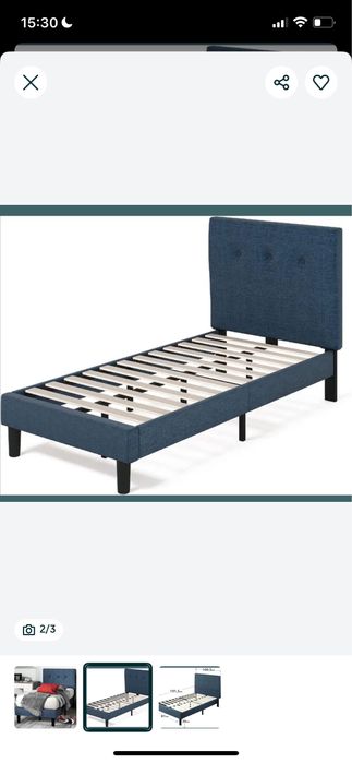 Cadru de pat tapitat cu tablie captusita