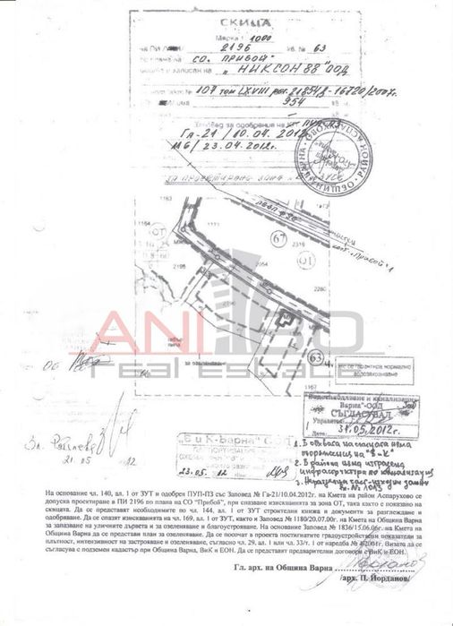 Парцел в Варна-м-т Прибой площ 954 цена 97800