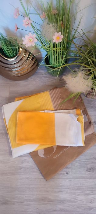 Lenjerie de pat din bumbac satinat 100%, imprimeu geometric, nou