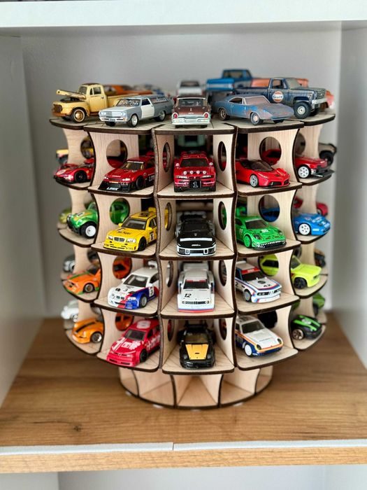 2 x Suport de mașinuțe 1:64 – Hot Wheels, Matchbox, Bburago 60 locuri