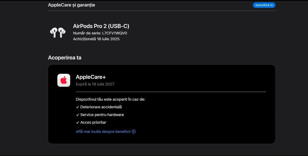 Airpods Pro 2 USB-C (Cutie originala + Garanție)