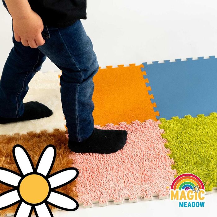 Текстурирана подложка за игра MagicMeadow, сензорни подложки, 6 бр
