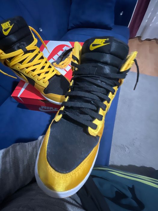Nike - Pantofi sport, Dunk High Varsity Maize, Negru/Galben; 39