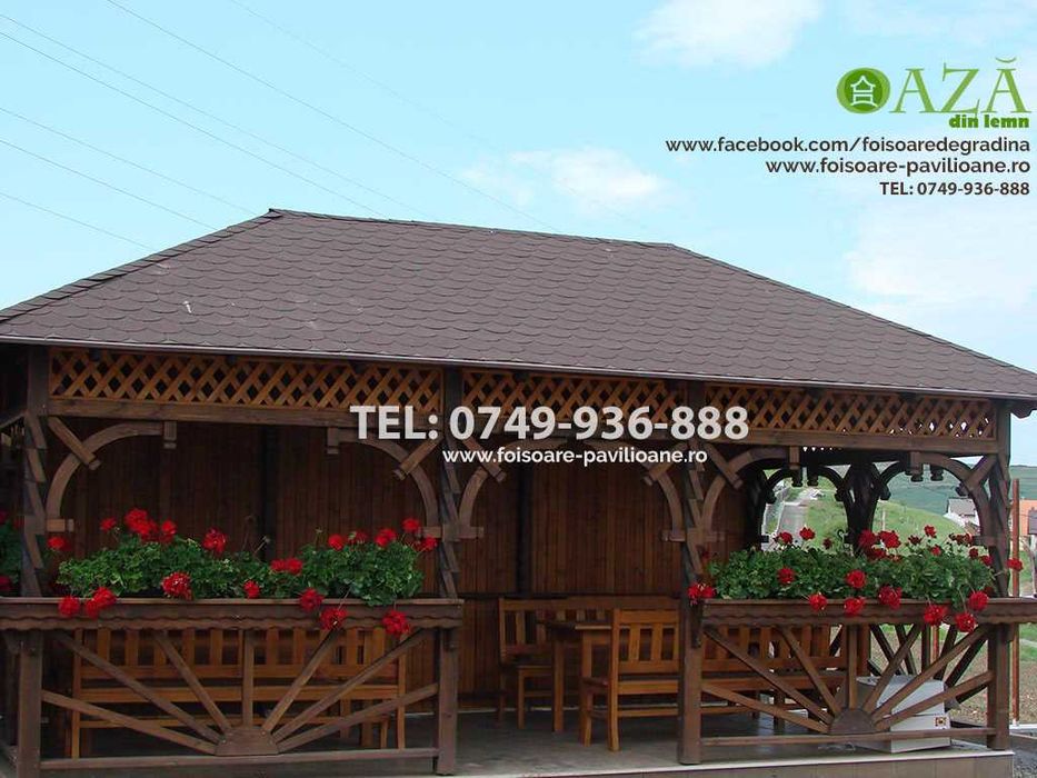 Foisor lemn, foisoare din lemn - Model Rustic - livrare in toată țara