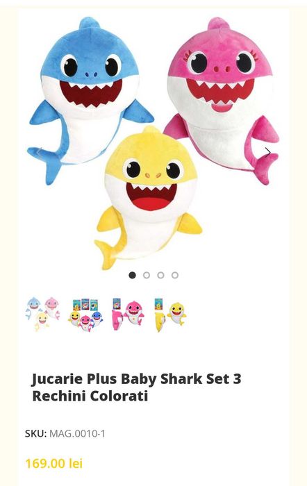 Set complet Baby Shark de plus