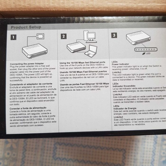 Сетевой коммутатор 8 портов, Des - 1008 A