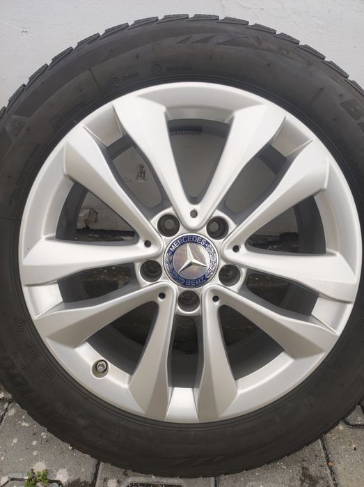 Jante aliaj originale Mercedes R17, anvelope M+S Bridgestone 225 50 17