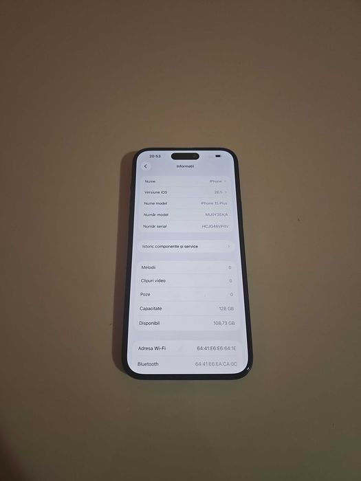 iPhone 15+ Plus 128GB 97% viața bateriei