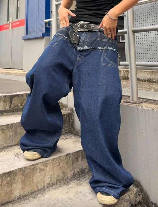 Нови камуфлажни baggy дънки панталони Casual Loose Fit Jeans ХЛ 32/34