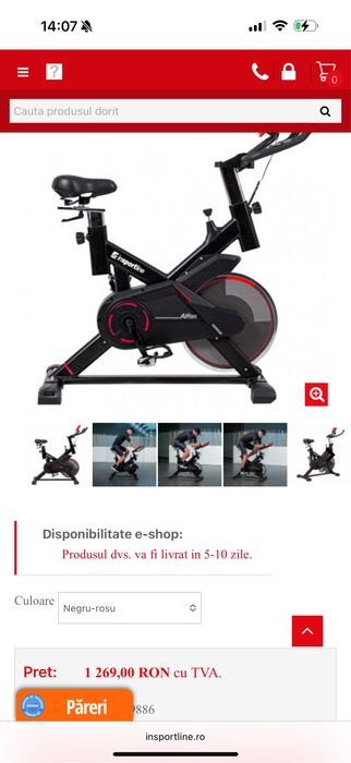 Bicicleta Indoor Cycling InSPORTline Alfan