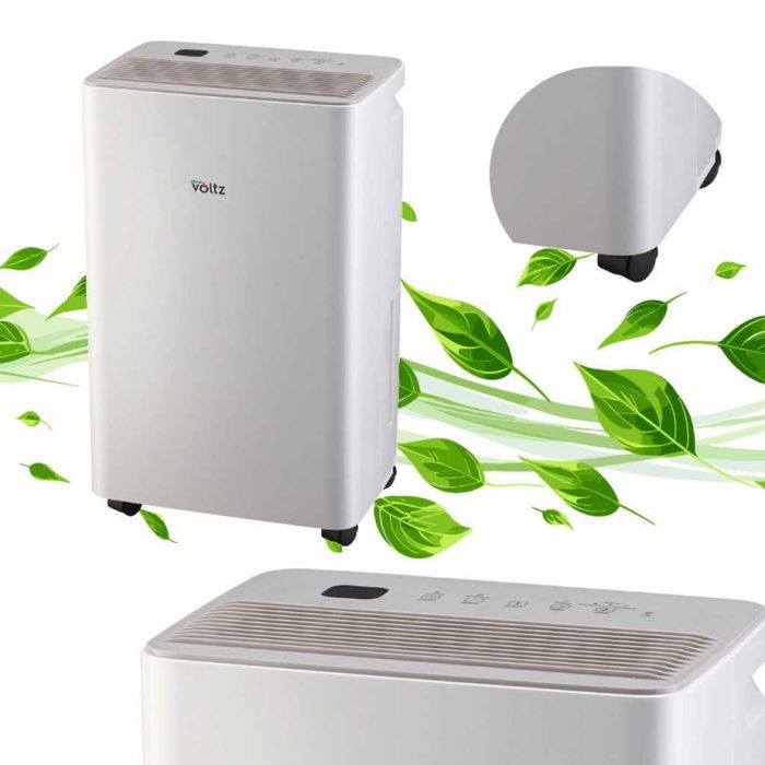 Обезвлажнител Voltz, за помещения до 45 м²,LED дисплей,Таймер,Йонизато