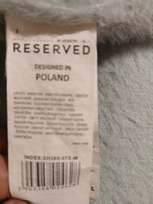 Plovăr pufos, verde menta RESERVED