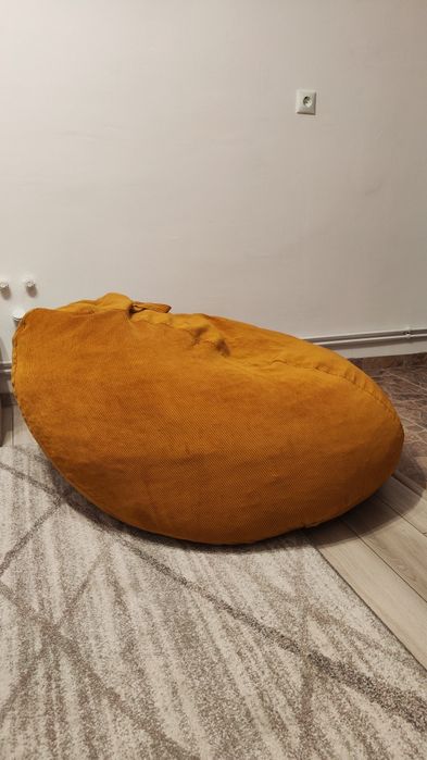 Fotoliu Pufrelax beanbag mare umplut cu burete