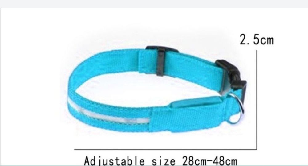 zgarda pentru câini luminoasa