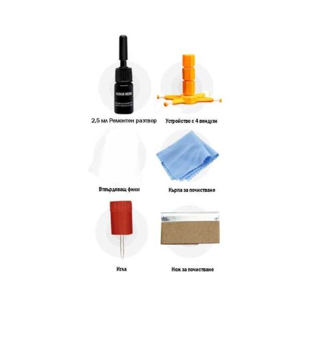 Бързосъхнещо лепило за ремонт на спукани стъкла