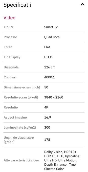 Tv Hisense Uled 126cm