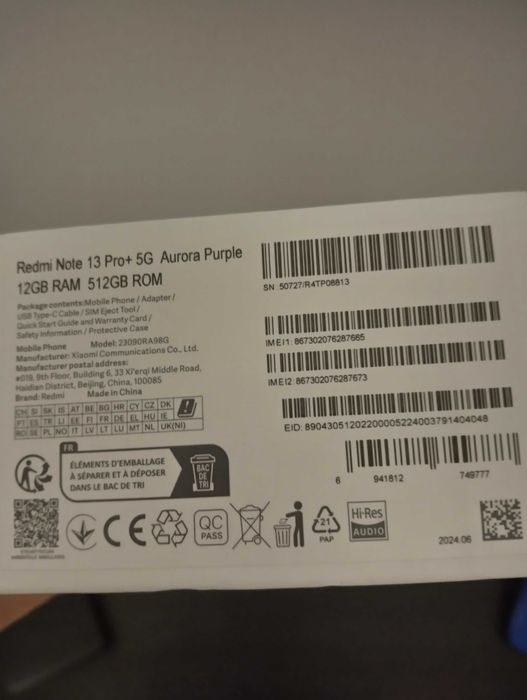 Чисто нов смартфон  Redmi Note 13 Pro плюс