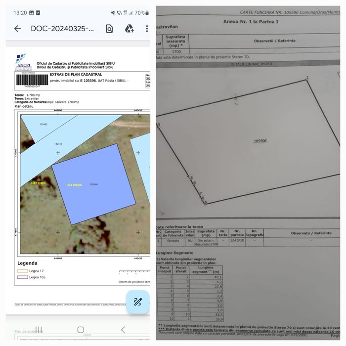 Teren investitii - constructii  Sibiu - zona Bavaria / Daia Noua