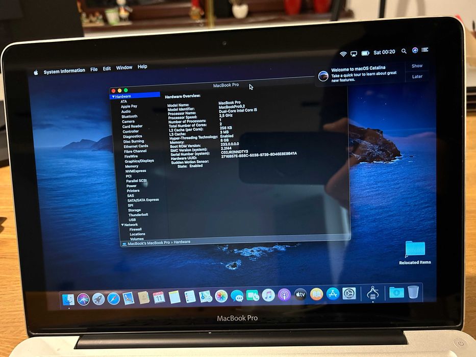 Macbook Pro 13inch, A1278, I5, 240GB SSD, 8GB RAM